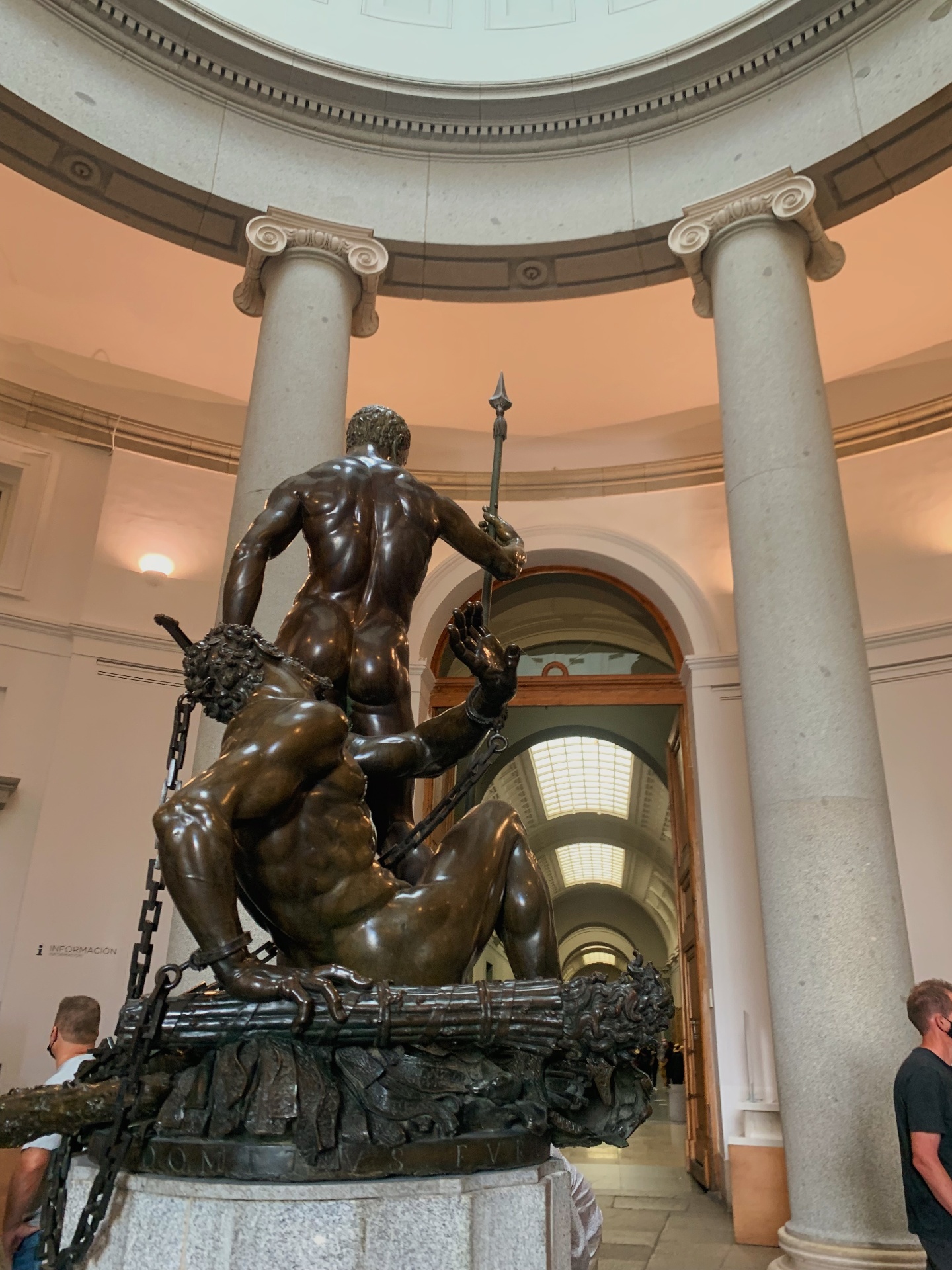 Bronze sculpture inside a Madrid museum