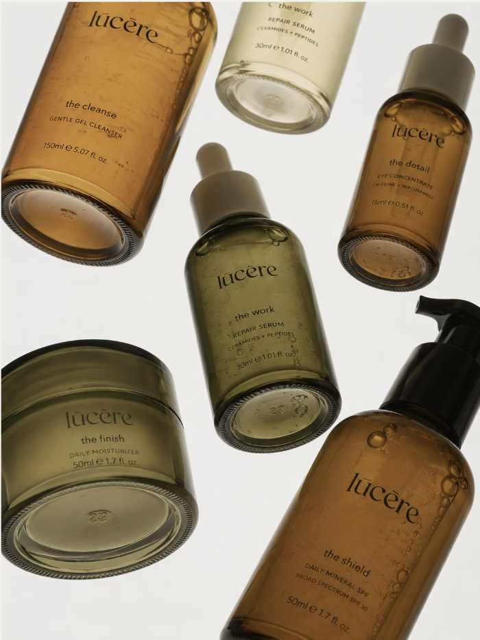 lūcēre product flatlay — all five products