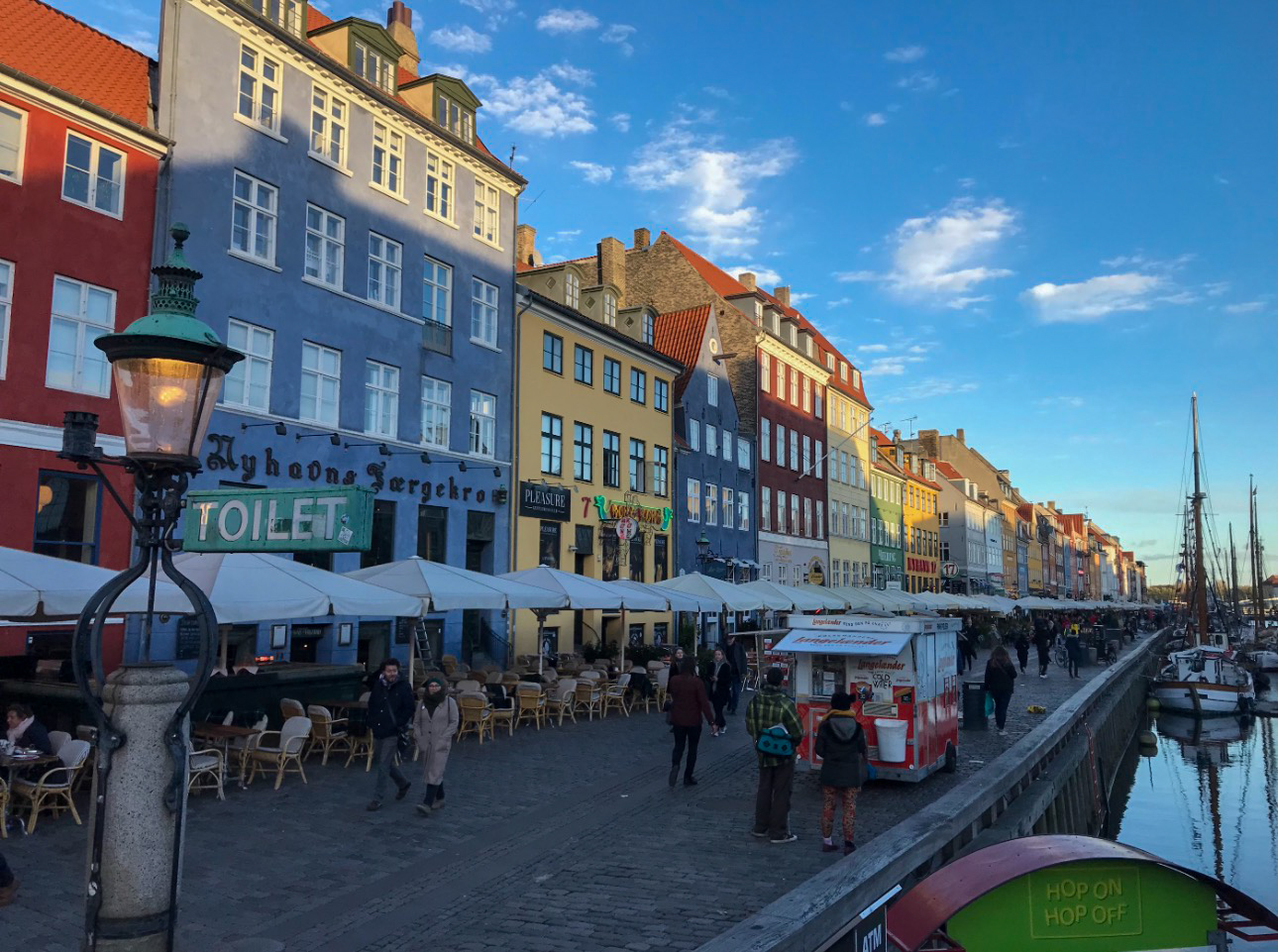 Colorful houses along Nyhavn harbor