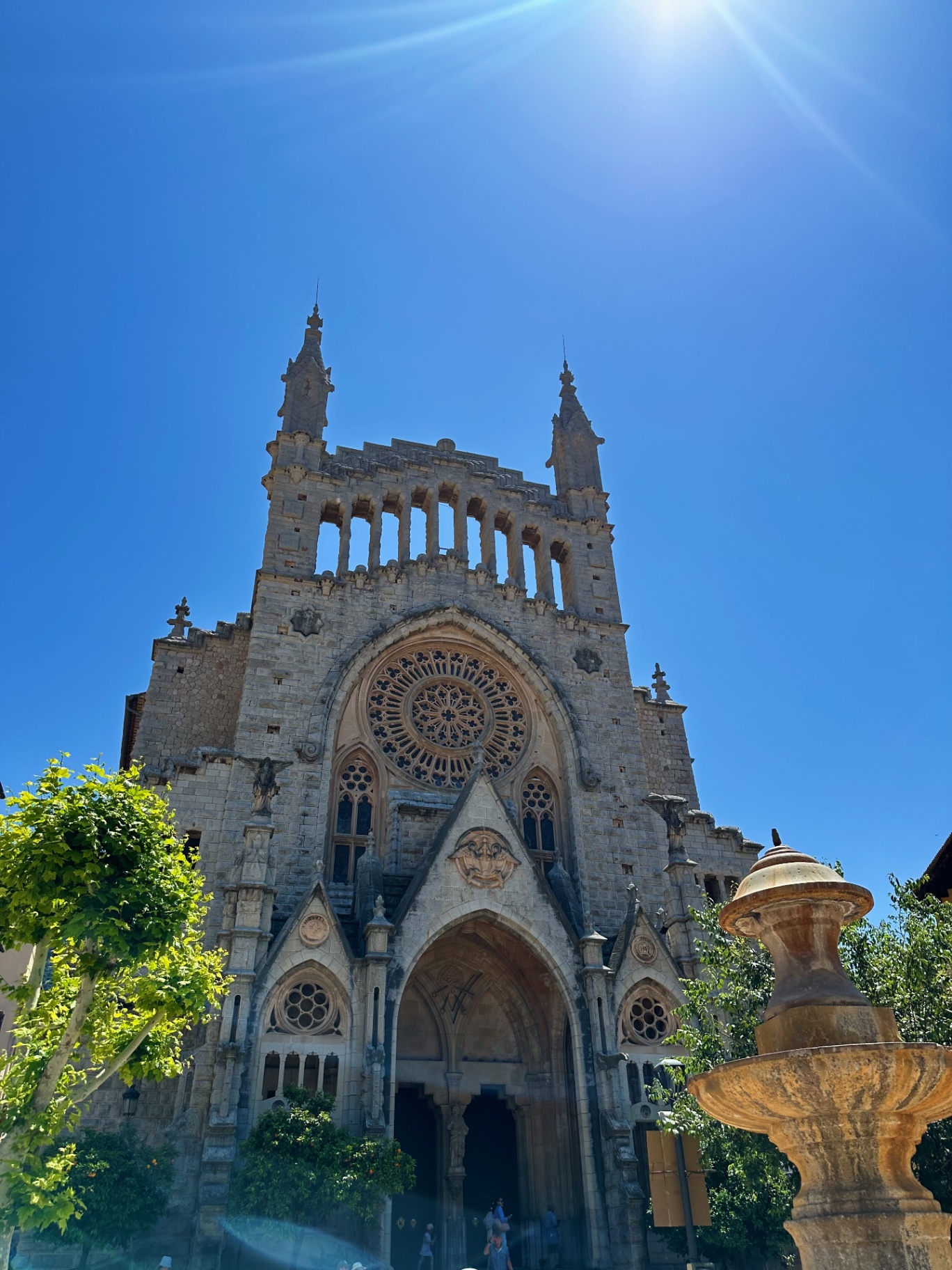 Sant Bartomeu church facade in Sóller