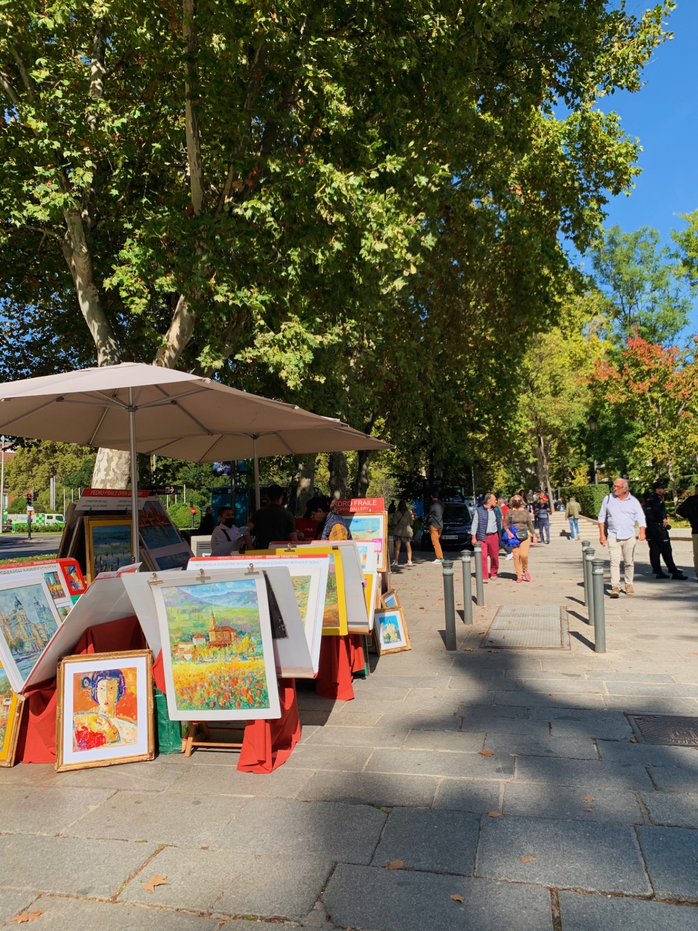 Open-air art gallery in Madrid