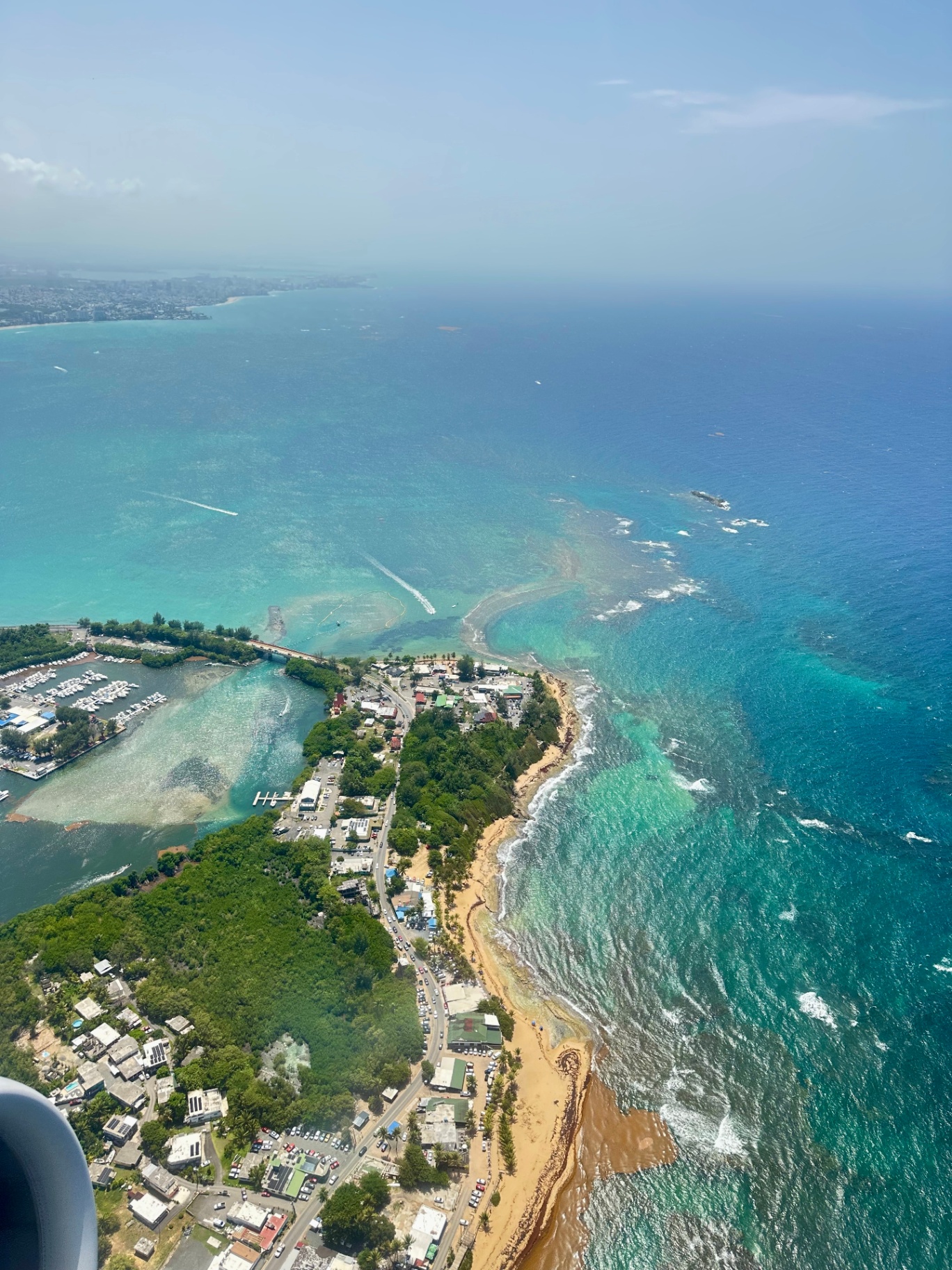 Aerial view of Puerto Rico's coastline
