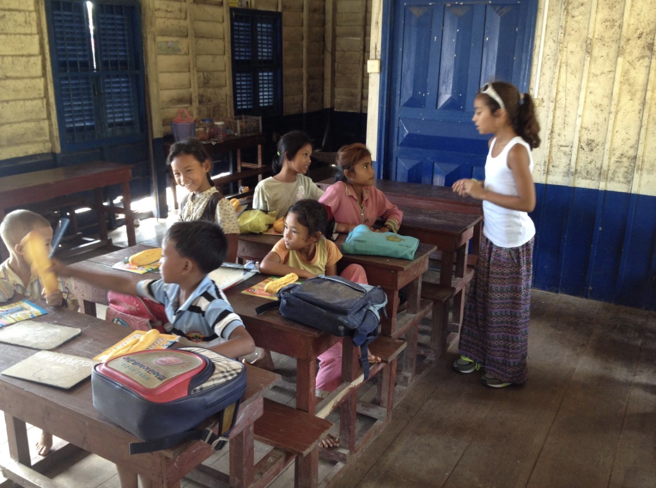 Visiting a rural schoolhouse in Cambodia
