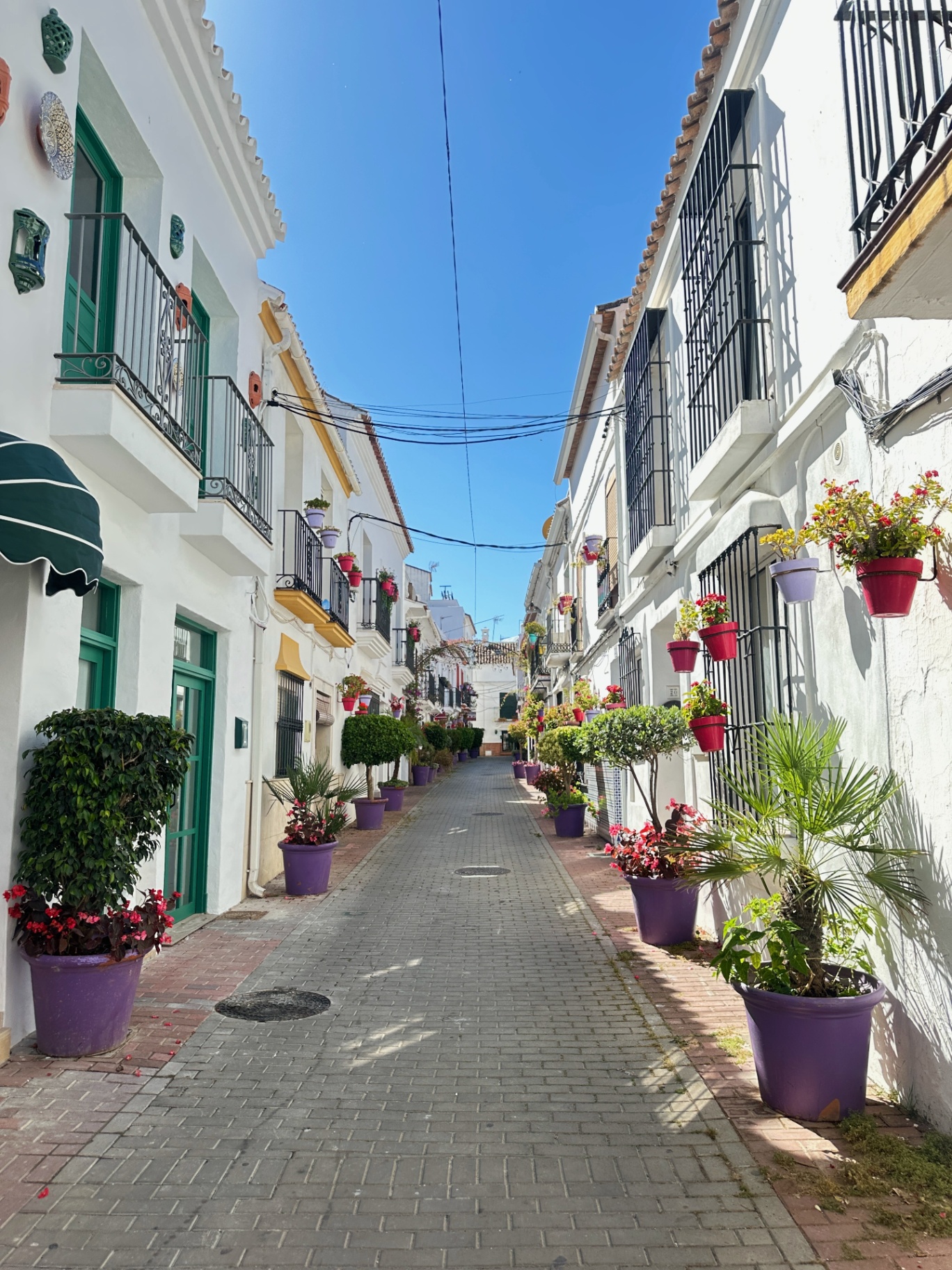 Whitewashed street in Marbella's old town